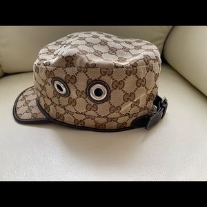 Authentic Gucci Unisex Military Hat Sz L, like new